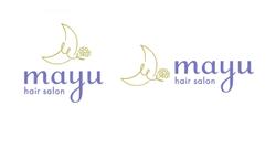 神奈川県鎌倉市の美容室、「mayu hair salon」様ロゴデザイン。