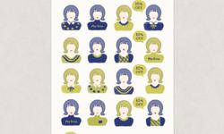 岐阜県可児市の美容室様印刷物イラスト。