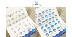 佐賀県佐賀市の美容室「ラッコのおひるね」様三つ折りカードデザイン。