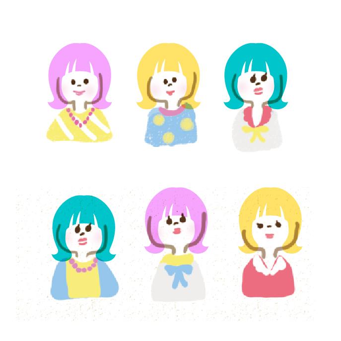 新潟県三条市の美容室様スタンプカードイラスト。