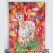 アクリルガッシュで作画した、アナログ動物イラスト。