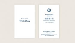 埼玉県所沢市の美容室「YUSICA」様印刷物デザイン。
