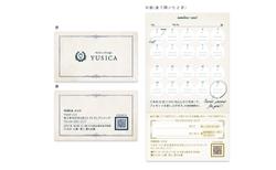 埼玉県所沢市の美容室「YUSICA」様印刷物デザイン。