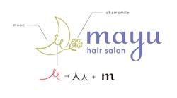 神奈川県鎌倉市の美容室、「mayu hair salon」様ロゴデザイン。