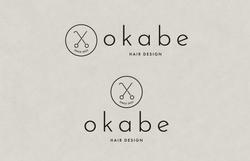 東京都あきる野市の美容室、「okabe」様グラフィックデザイン。
