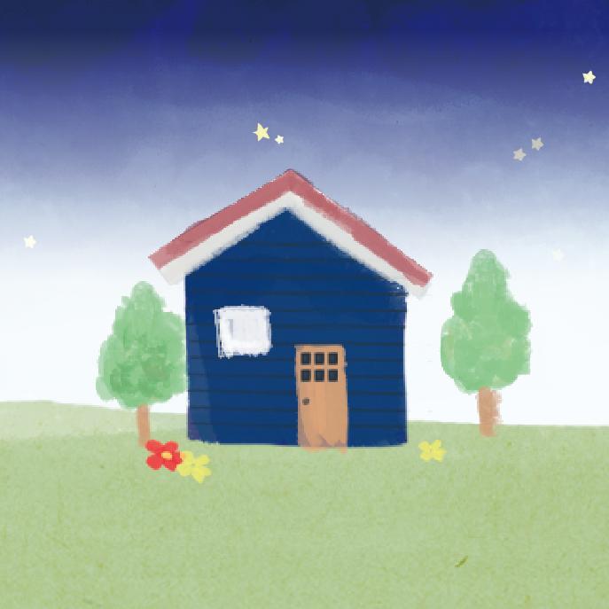 静岡県島田市川根の美容室様スタンプカードイラスト。