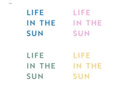 東京都西池袋の美容室、「LIFE IN THE SUN」様グラフィックデザイン。