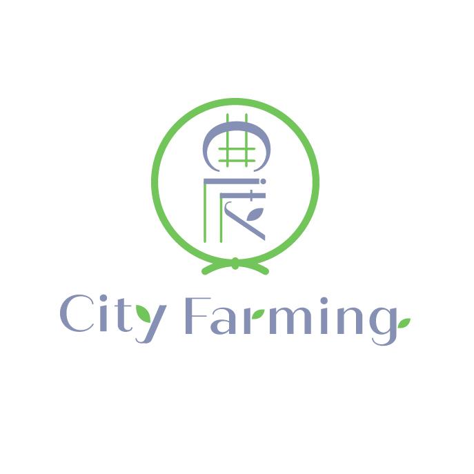   ビルの中でいちご狩りができる、「City Farmimng」事業のロゴとイラスト