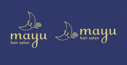 神奈川県鎌倉市の美容室、「mayu hair salon」様ロゴデザイン。